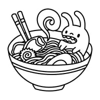 Doodletown Ramen Bunny - design