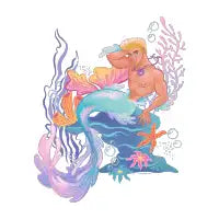 Pastel Merman Hunk - design