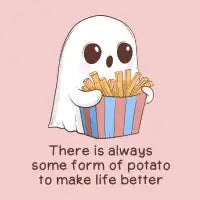 Cute Ghost with Fries - design