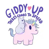 Giddy up! There’s chaos to spread cat - design