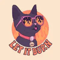 Let It Burn Chaos Cat Meme - design