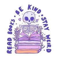 Read books, be kind, stay weird - design