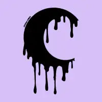 Gothic Black Dripping Moon Silhouette - design