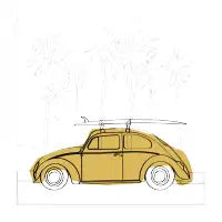 Surfer car silhouette - design