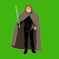 Master Luke Action Figure (Green Sword) - design