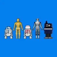 Vintage Robots Line up - design