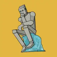 Robot No. 33 - Thinking T-Shirt - design