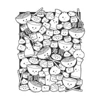 Food doodles T-Shirt - design