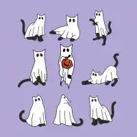 Spooky Black Cat Poses - design