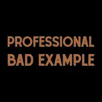 Professional Bad Example - design