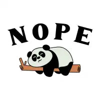 NOPE Sleeping Panda T-Shirt - design