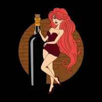 Red Wine Lady - design