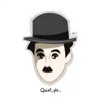 Charlie Head Quiet Pls T-Shirt - design