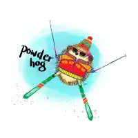Powder Hog Skiing Hedgehog - design