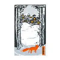 Foxes in the winter - design