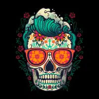 Calavera summer surfer - design