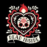 Dead inside cute sagrado corazon - design
