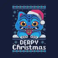 Derpy tiger ugly christmas sweater - design