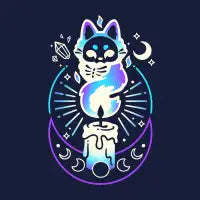 Fox dark flame candle - design