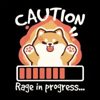 Rage in Progress - Angry Shiba Inu - design
