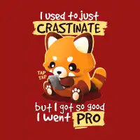 Red panda procrastinator - design