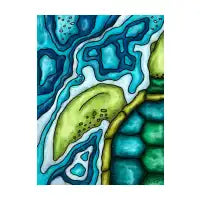 Sea turtle abstract painting - design