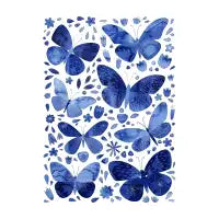 Blue Watercolor Butterflies - design