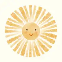 Happy Yellow Watercolor Sunshine - design