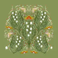 Poisonous Lily of the Valley Moths Arsenic Green - design