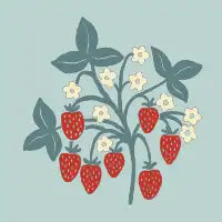 Strawberry Plants Block Print - design