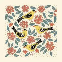 Willow Goldfinch Pacific Coast Rhododendron - design