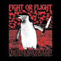 Fight or Flight Penguin T-Shirt - design