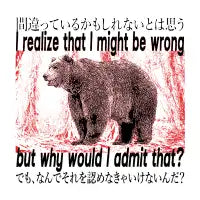 I realize I might be wrong Bear - design