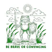 BE BRAVE OR CONVINCING - Funny Frog - design