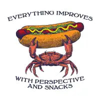Everything improves with perspective and snacks - design