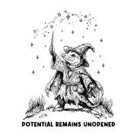 Potential Remains Unopened – Funny Opossum Wizard - design