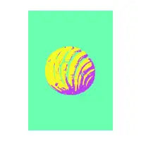 Teal Concha Art Print - design