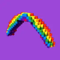 Pixel rainbow - design