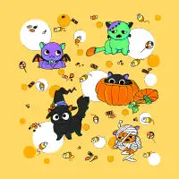 Spooky Chonky Cats - design