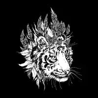 Tiger Wisp - Black Linework Version - design