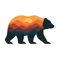 Sunset Mountain Bear - design