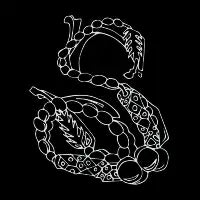 S Beads White - design