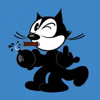Zero F*cks Felix The Cat - design
