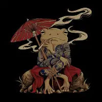 Smoking Samurai Frog - design