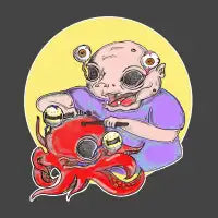 octopus drum player - design