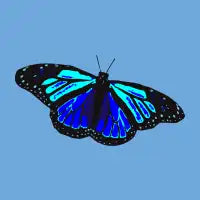 Blue Butterfly T-Shirt - design