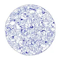 Circle doodle cute illustration design by shoosh - design
