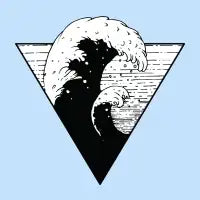 Wave Triangle abstract art minimalist - design