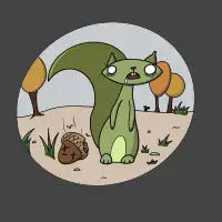 Zombie squirrel landscape - design