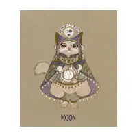 Spellbound Felines - Moon Fine Art Print - design